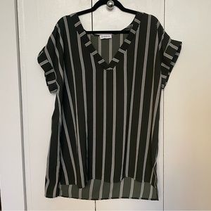 Reservoir Olive Striped Top